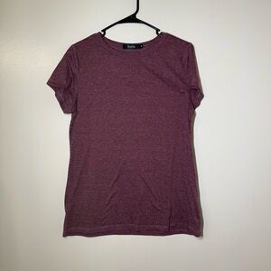 Sunbs Women's Burgundy Short Sleeve Tee